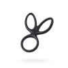 A-TOYS Triple penis ring KRAKEN, silicone, black, 10 cm