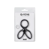 A-TOYS Triple penis ring KRAKEN, silicone, black, 10 cm