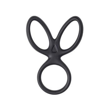 A-TOYS Triple penis ring KRAKEN, silicone, black, 10 cm