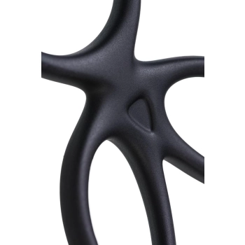 A-TOYS Triple penis ring KRAKEN, silicone, black, 10 cm