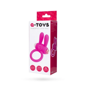 Silikonowy pierścień wibrujący Rabbi A Toys różowy 2.5 cm
