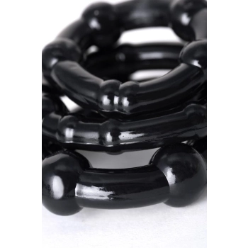 A-TOYS, Penis Pump, PVC, Black, 23.5 cm 3 cock rings included