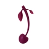Wild cherry JOS pleasure ball with a ball inside and flexible tail color:cherry