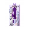JOS TATY, Vibrator with clitoral stimulator with pulsating balls, purple, 21,5 cm