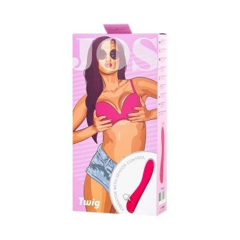 Wibrator punktu G JOS Twig silikonowy różowy USB 20,5 cm