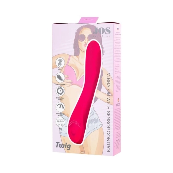 Wibrator punktu G JOS Twig silikonowy różowy USB 20,5 cm
