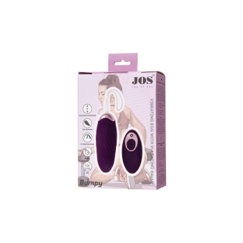 JOS Vibrating Egg with Friction Simulation  Bumpy, Silicone, Violet, 9 cm