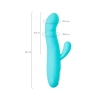 Wibrator króliczek rotacyjny JOS MERRY SWI niebieski silikonowy 20.7 cm USB