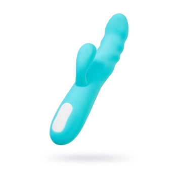 Wibrator króliczek rotacyjny JOS MERRY SWI niebieski silikonowy 20.7 cm USB