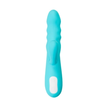 Wibrator króliczek rotacyjny JOS MERRY SWI niebieski silikonowy 20.7 cm USB