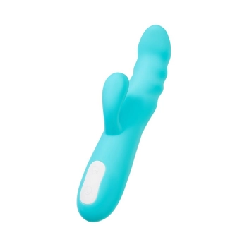 Wibrator króliczek rotacyjny JOS MERRY SWI niebieski silikonowy 20.7 cm USB