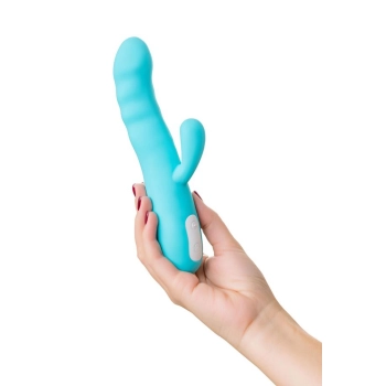 Wibrator króliczek rotacyjny JOS MERRY SWI niebieski silikonowy 20.7 cm USB