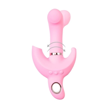 Wibrator króliczek obrotowy JOS Twistme różowy silikonowy USB 19.5 cm