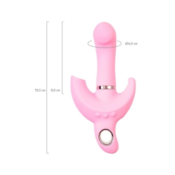 Wibrator króliczek obrotowy JOS Twistme różowy silikonowy USB 19.5 cm