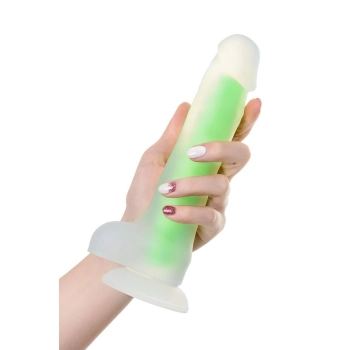 Dildo żelowe świecące Beyond by Toyfa Clark Glow zielone 16,5cm