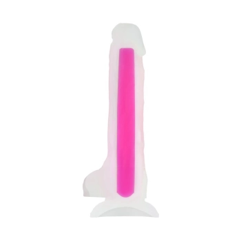 Dildo żelowe świecące Peter Glow Beyond różowe 16,5 cm