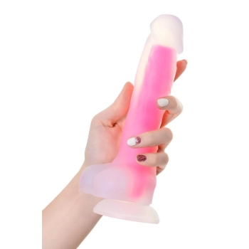 Dildo żelowe świecące Peter Glow Beyond różowe 16,5 cm