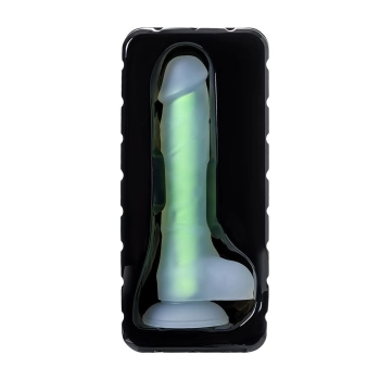Dildo żelowe Beyond by Toyfa Wade Glow świecące zielone 14,5 cm