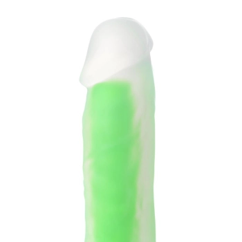 Dildo żelowe Beyond by Toyfa Wade Glow świecące zielone 14,5 cm