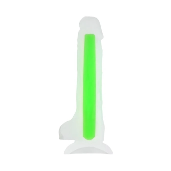 Dildo żelowe świecące zielone 13cm Beyond by Toyfa