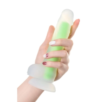 Dildo żelowe świecące zielone 13cm Beyond by Toyfa