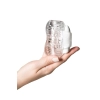 Wibrujący masturbator Lingam Khani transparentny 9 cm