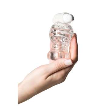 Masturbator wibrujący Lingam Shakti transparentny 9 cm