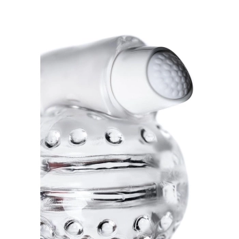 Masturbator wibrujący Lingam Shakti transparentny 9 cm