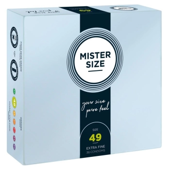 Prezerwatywy wegańskie Mister Size 49mm lateks 36 sztuk