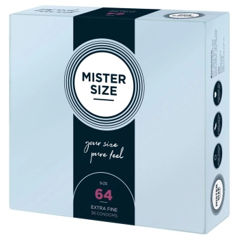 Prezerwatywy wegańskie Mister Size 64 mm 36 sztuk