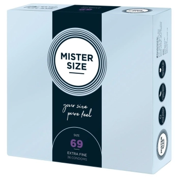 Prezerwatywy ultracienkie Mister Size 69 mm wegańskie 36 sztuk