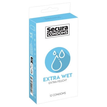 Prezerwatywy Secura Extra Wet 12 sztuk 18 cm