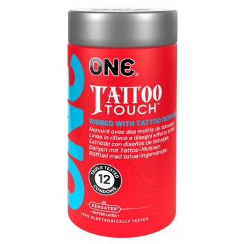 Prezerwatywy ONE Tattoo Touch teksturowane 12 sztuk