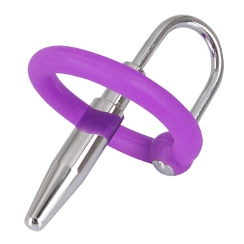 Plug do penisa z pierścieniem na żołądź Penisplug silikon 6,5 cm