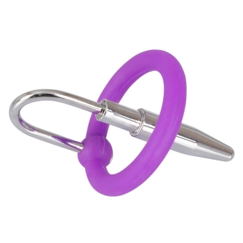 Plug do penisa z pierścieniem na żołądź Penisplug silikon 6,5 cm