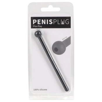 Penis plug Piss Play silikonowy Penisplug czarny 11,8 cm