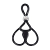Pierścień erekcyjny You2Toys silikonowy z pierścieniami jąder 13 cm czarny