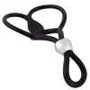 Pierścień erekcyjny You2Toys silikonowy z pierścieniami jąder 13 cm czarny