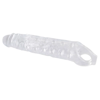 Przedłużka na penisa Crystal przezroczysta TPE 27,8 cm
