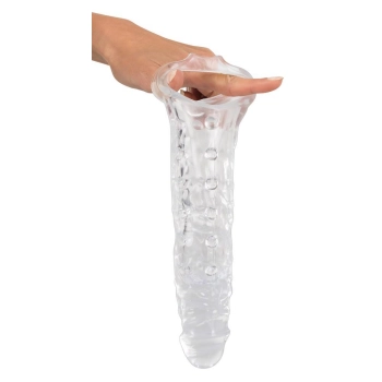 Przedłużka na penisa Crystal przezroczysta TPE 27,8 cm