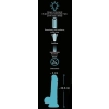 Dildo silikonowe You2Toys świecące w ciemności 20,5 cm