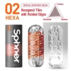 Masturbator spinner Tenga Hexa przezroczysty 13 cm