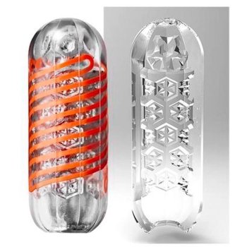 Masturbator spinner Tenga Hexa przezroczysty 13 cm