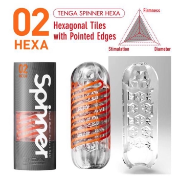 Masturbator spinner Tenga Hexa przezroczysty 13 cm