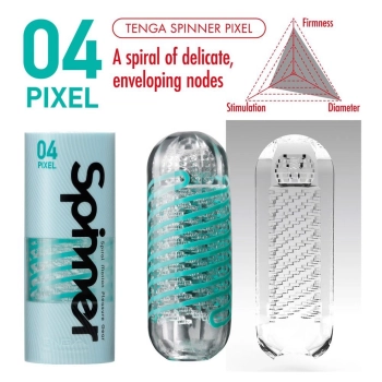 Masturbator spinner Tenga Pixel przezroczysty 13 cm