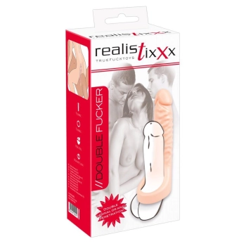 Pierścień erekcyjny Realistixxx Double Fucker TPE 18 cm