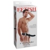 Proteza na penisa Fetish Fantasy Series pusta ciemna 20 cm z wibracją