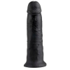 Dildo realistyczne King Cock ciemne 25 cm PVC