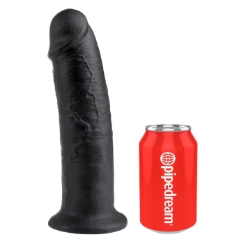 Dildo realistyczne King Cock ciemne 25 cm PVC