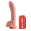 Dildo realistyczne King Cock z jądrami PVC 22,9 cm